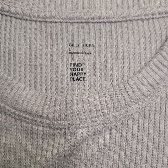 Gilly Hicks Hollister Gray Ribbed Knit Sweater Top Women’s Large EUC - Picture 3 of 5